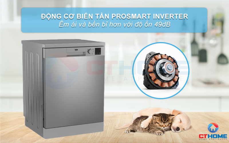 MÁY RỬA BÁT ĐỘC LẬP BEKO DVN05320X 13 BỘ 10