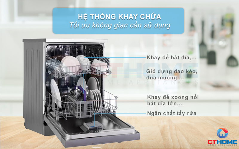 MÁY RỬA BÁT ĐỘC LẬP BEKO DVN05320X 13 BỘ 11