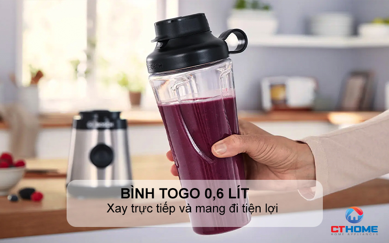 MÁY XAY SINH TỐ MINI BOSCH MMB2111M VITAPOWER SERIE 2 450W THÉP KHÔNG GỈ  mmb2111m 5