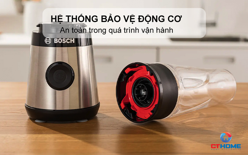 MÁY XAY SINH TỐ MINI BOSCH MMB2111M VITAPOWER SERIE 2 450W THÉP KHÔNG GỈ  mmb2111m 8