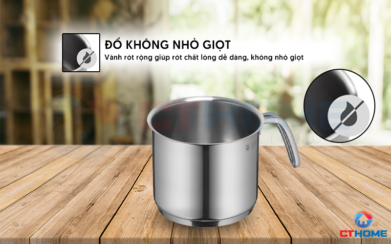 Nồi được thiết kế thông minh với vành rót rộng đảm bảo chất lỏng được rót dễ dàng