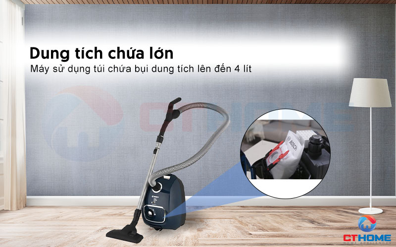 Túi chứa bụi dung tích lớn, tiết kiệm chi phí thay thế