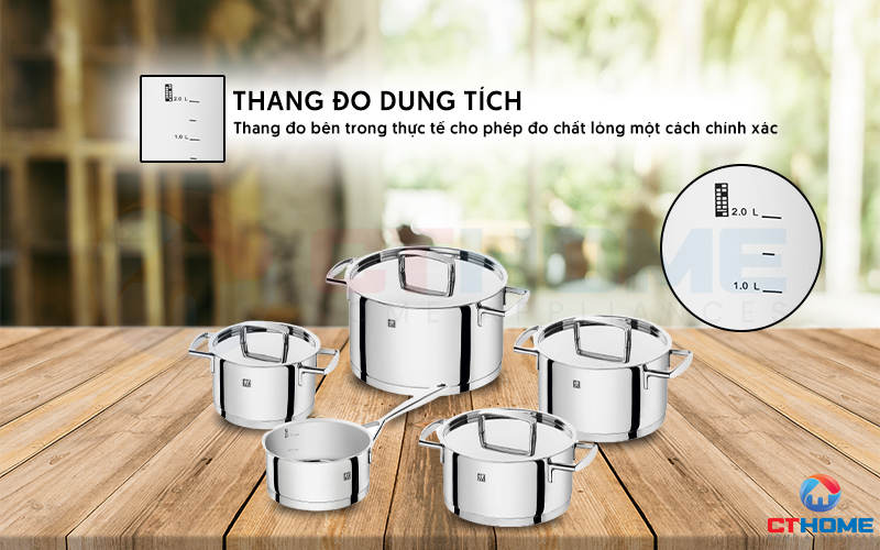 Nồi được thiết kế thông minh với vành rót rộng đảm bảo chất lỏng được rót dễ dàng