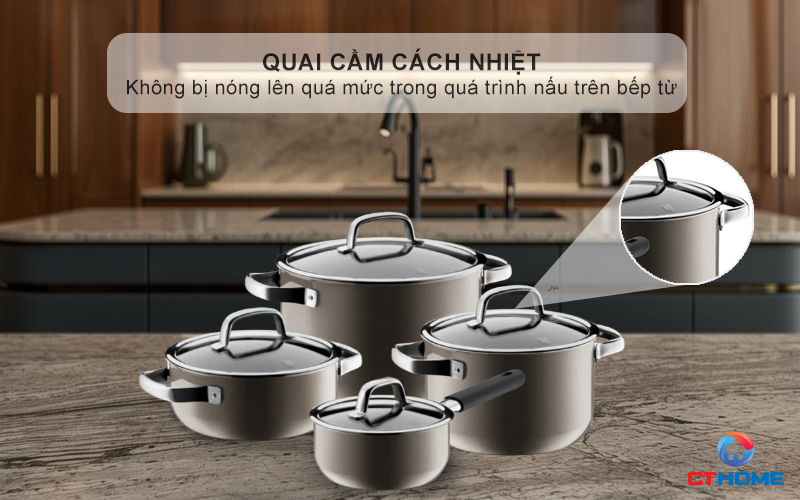 Quai cầm cách nhiệt, thiết kế vuông nhẹ nhàng