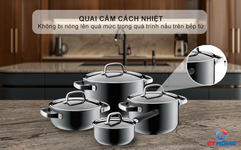 Quai cầm cách nhiệt, thiết kế vuông nhẹ nhàng