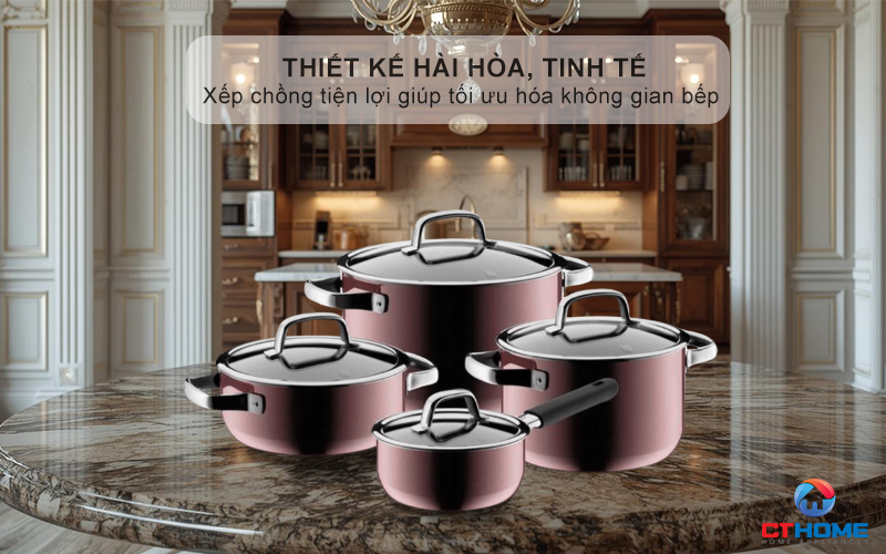 Thiết kế hài hòa, tinh tế - Xếp chồng tiện lợi giúp tối ưu hóa không gian bếp 