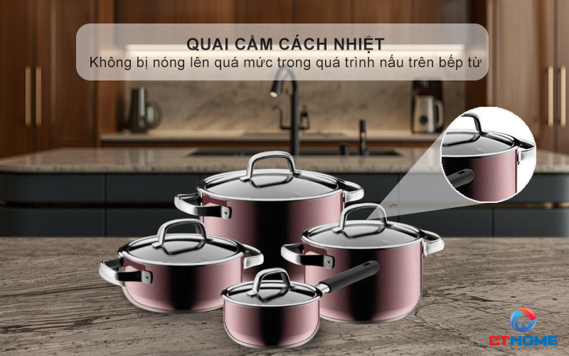 Quai cầm cách nhiệt, thiết kế vuông nhẹ nhàng