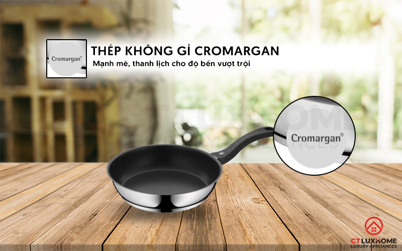 Chất liệu Cromargan® chắc chắn, trang nhã và độ bền bỉ cao