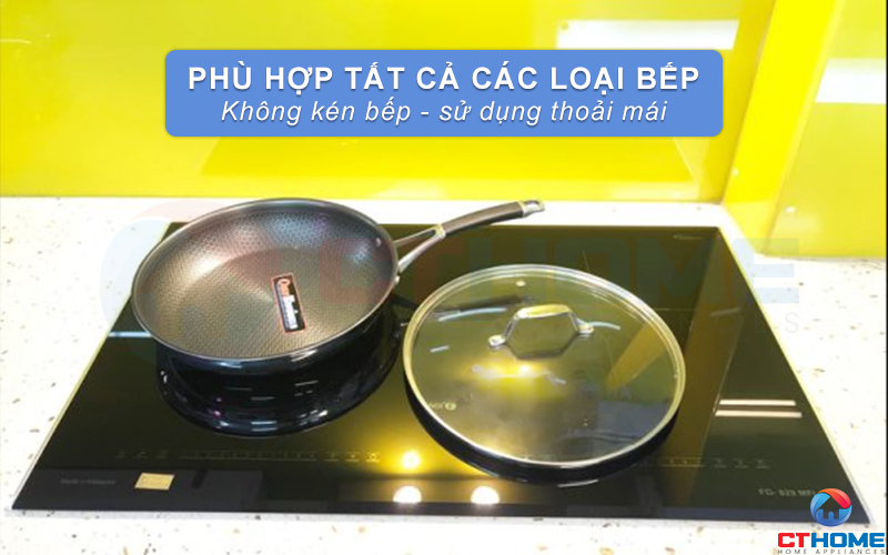 Sử dụng được trên mọi loại bếp thoải mái nấu nướng