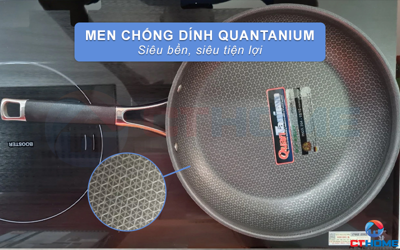 Men chống dính Quantanium siêu bền, tiện lợi