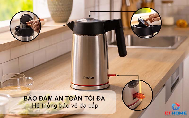ẤM ĐUN NƯỚC SIÊU TỐC BOSCH TWK5P480 DESIGNLINE 2400W 5
