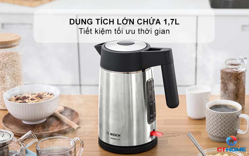 ẤM ĐUN NƯỚC SIÊU TỐC BOSCH TWK5P480 DESIGNLINE 2400W 3