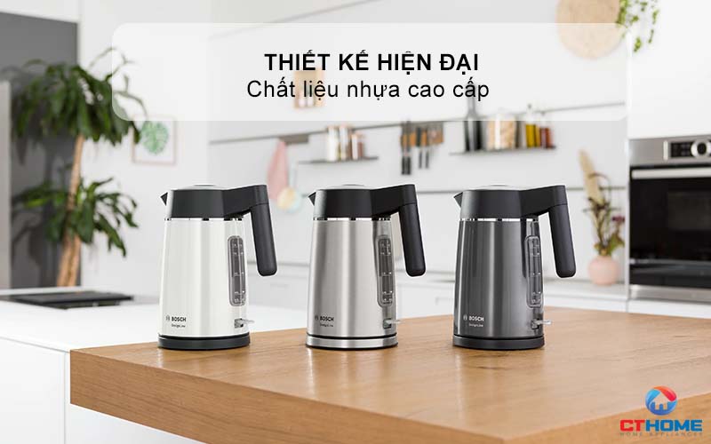 ẤM ĐUN NƯỚC SIÊU TỐC BOSCH TWK5P480 DESIGNLINE 2400W 1