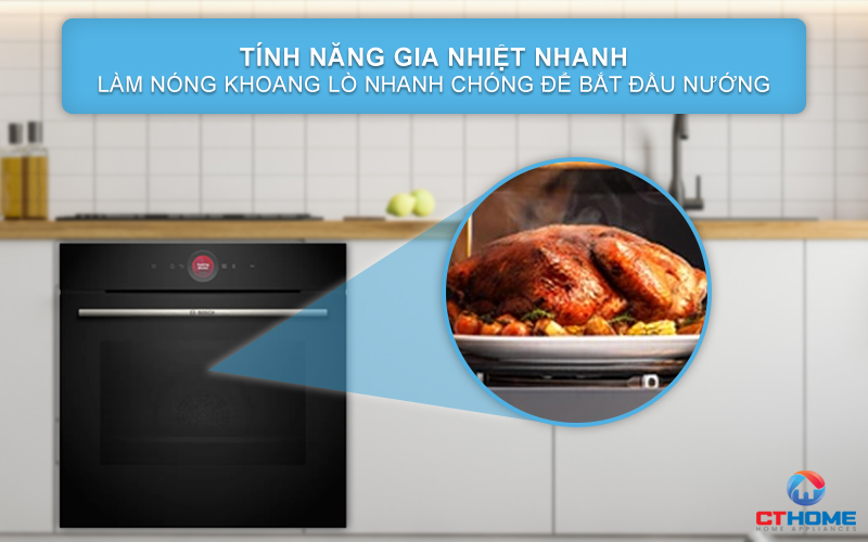 LÒ NƯỚNG ÂM TỦ BOSCH HBG7241B1 SERIE 8 THỦY PHÂN 71 LÍT MÀU ĐEN 10