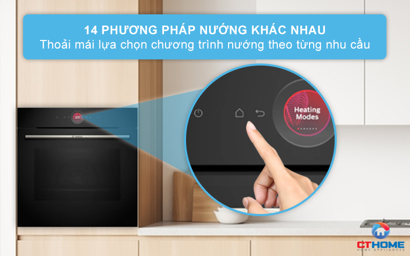 LÒ NƯỚNG ÂM TỦ BOSCH HBG7241B1 SERIE 8 THỦY PHÂN 71 LÍT MÀU ĐEN 7