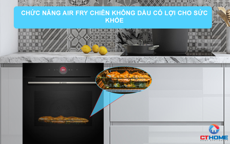 LÒ NƯỚNG ÂM TỦ BOSCH HBG7241B1 SERIE 8 THỦY PHÂN 71 LÍT MÀU ĐEN 9