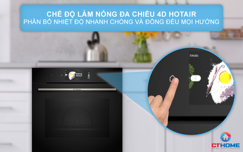 LÒ NƯỚNG ÂM TỦ BOSCH HBG7784B1 SERIE 8 71L 6