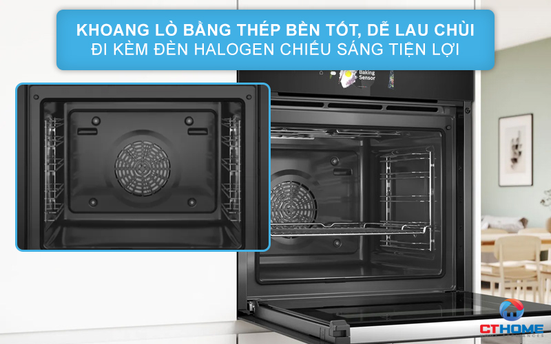 LÒ NƯỚNG ÂM TỦ BOSCH HBG7784B1 SERIE 8 71L 4