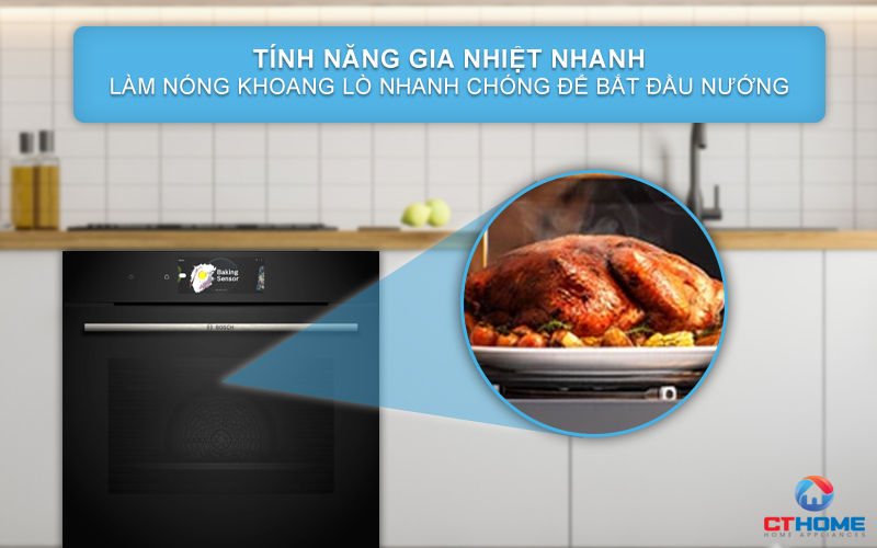 LÒ NƯỚNG ÂM TỦ BOSCH HBG7784B1 SERIE 8 71L 12