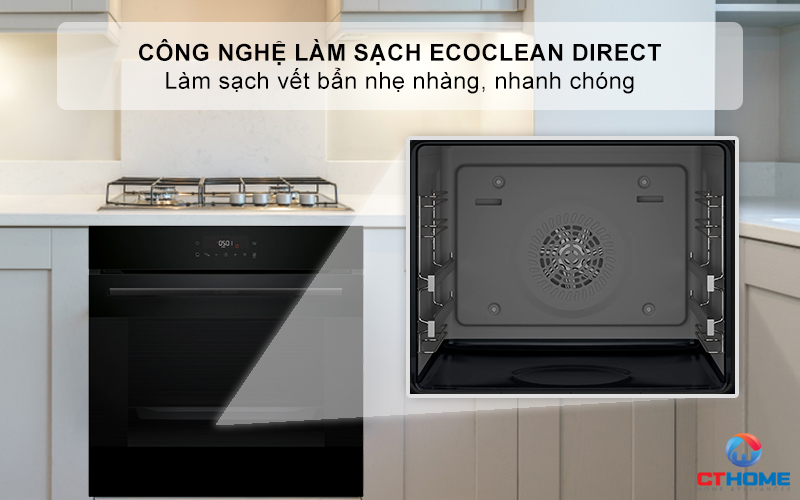 Hệ thống làm sạch EcoClean Direct lý tưởng khi khoang lò không quá bẩn