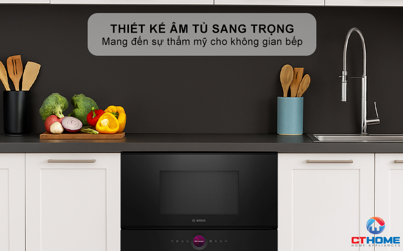 Thiết kế sang trọng mang đến sự thẩm mỹ cho không gian bếp