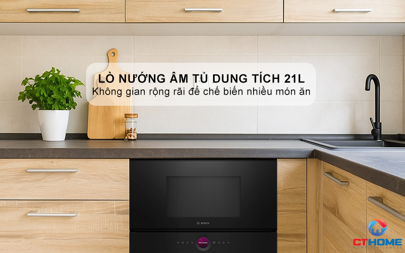 Lò vi sóng có nướng dung tích 21L phù hợp cho gia đình nhỏ