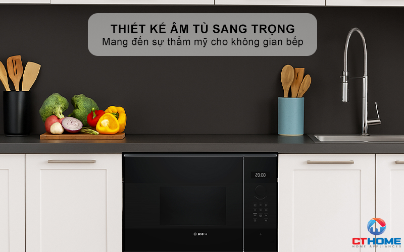 Thiết kế sang trọng mang đến sự thẩm mỹ cho không gian bếp