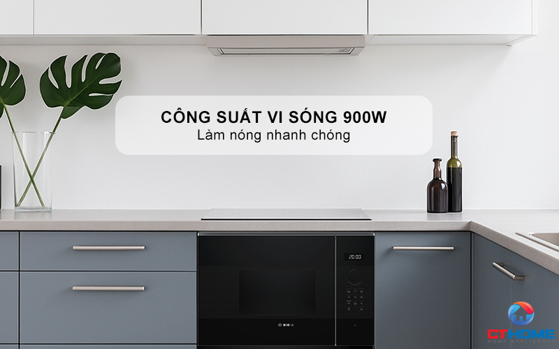 Công suất vi sóng mạnh mẽ 800W, làm nóng hiệu quả