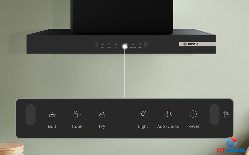 Công nghệ cảm biến vẫy tay Gesture Control lựa chọn công suất và chức năng mà không cần chạm