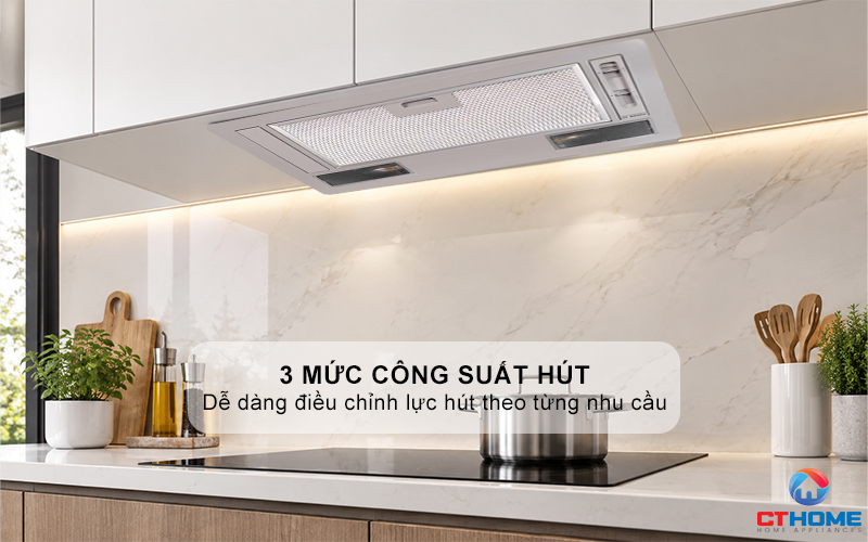 MÁY HÚT MÙI ÂM TỦ CANOPY BOSCH DLN53AA70 SERIE 2 MÀU XÁM NGANG 53CM 3