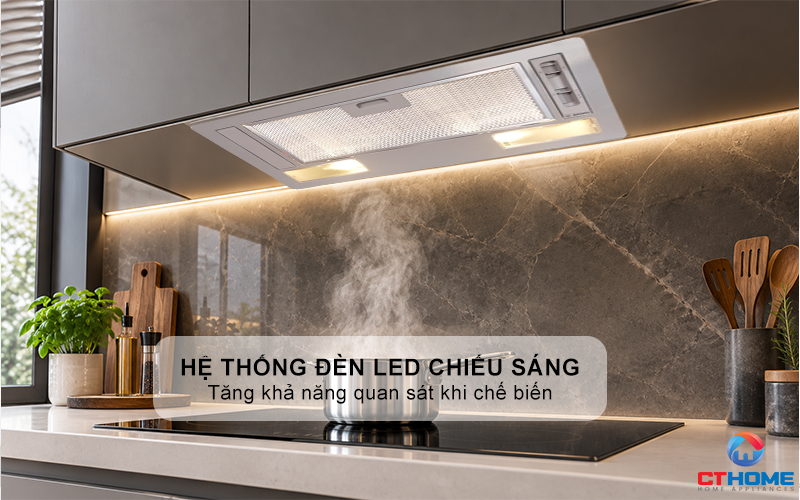 MÁY HÚT MÙI ÂM TỦ CANOPY BOSCH DLN53AA70 SERIE 2 MÀU XÁM NGANG 53CM 5