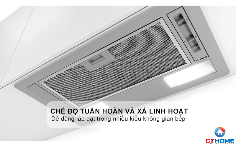 MÁY HÚT MÙI ÂM TỦ CANOPY BOSCH DLN53AA70 SERIE 2 MÀU XÁM NGANG 53CM 7