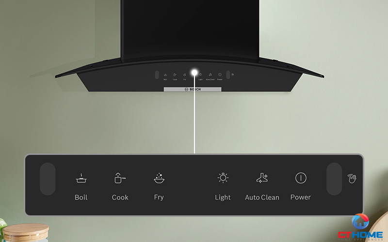 Công nghệ cảm biến vẫy tay Gesture Control lựa chọn công suất và chức năng mà không cần chạm