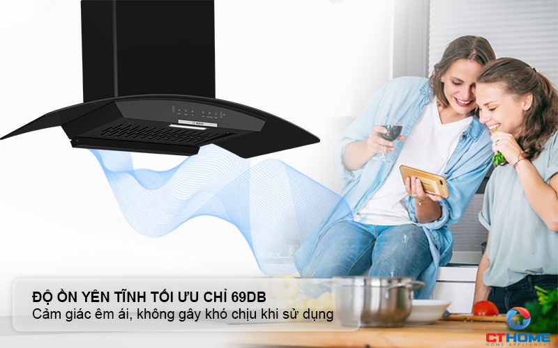 Độ ồn 69dB ở mức công suất 1 tạo cảm giác êm ái, không gây khó chịu khi dùng