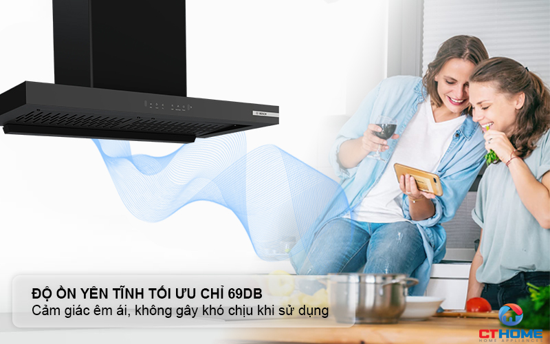 Độ ồn 69dB ở mức công suất 1 tạo cảm giác êm ái, không gây khó chịu khi dùng