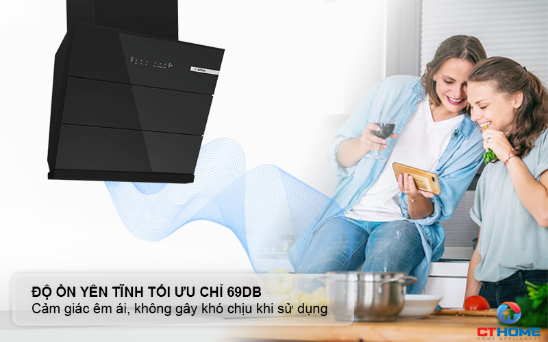 Độ ồn 69dB ở mức công suất 1 tạo cảm giác êm ái, không gây khó chịu khi dùng