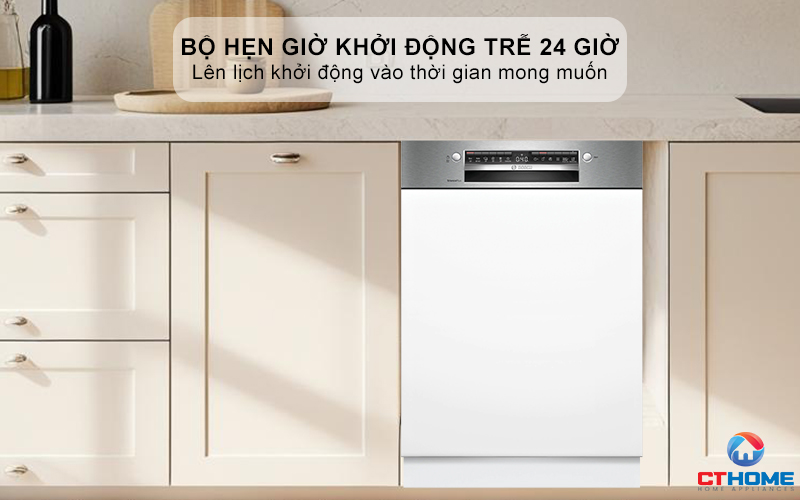 MÁY RỬA BÁT BÁN ÂM BOSCH SMI4EVS08E SERIES 4  16