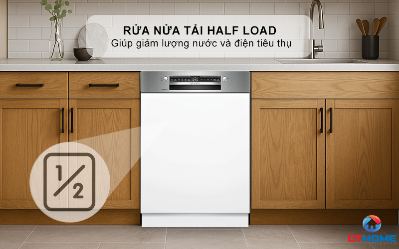 MÁY RỬA BÁT BÁN ÂM BOSCH SMI4EVS08E SERIES 4  7