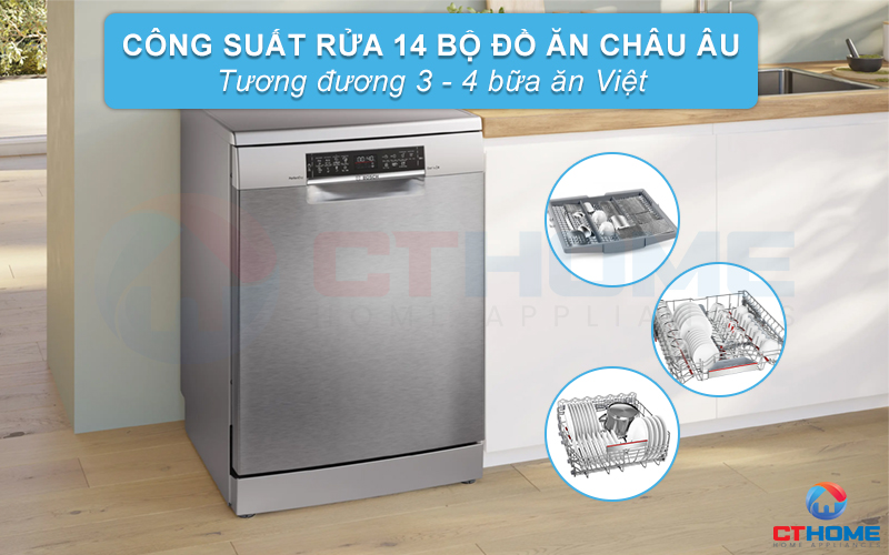 MÁY RỬA BÁT ĐỘC LẬP BOSCH SMS6ZCI03E SERIE 6 14 BỘ SẤY ZEOLITH 2