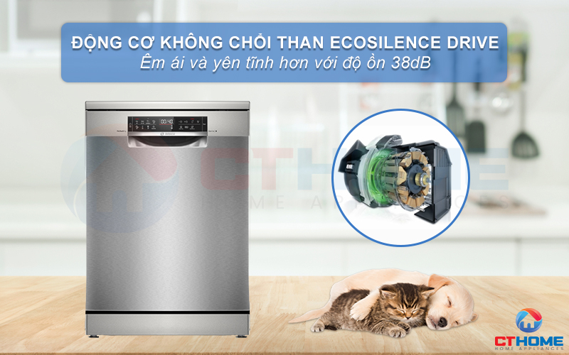 MÁY RỬA BÁT ĐỘC LẬP BOSCH SMS6ZCI03E SERIE 6 14 BỘ SẤY ZEOLITH 12