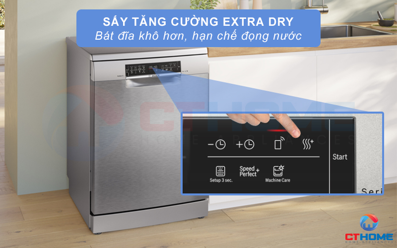MÁY RỬA BÁT ĐỘC LẬP BOSCH SMS6ZCI03E SERIE 6 14 BỘ SẤY ZEOLITH 8