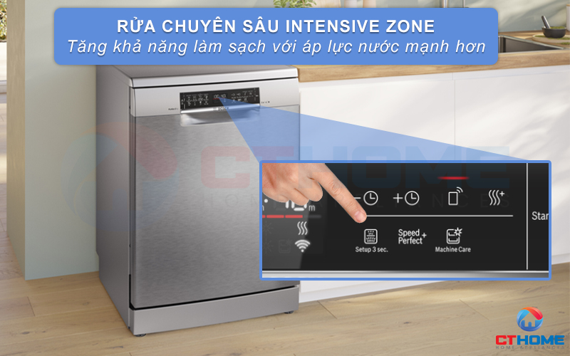 MÁY RỬA BÁT ĐỘC LẬP BOSCH SMS6ZCI03E SERIE 6 14 BỘ SẤY ZEOLITH 9
