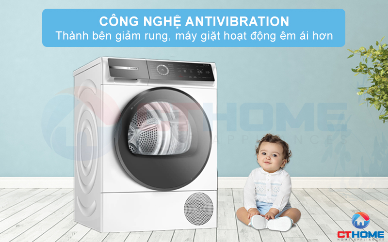 MÁY SẤY BOSCH SERIE 8 WQB246C40 HEATPUMP 9KG 13