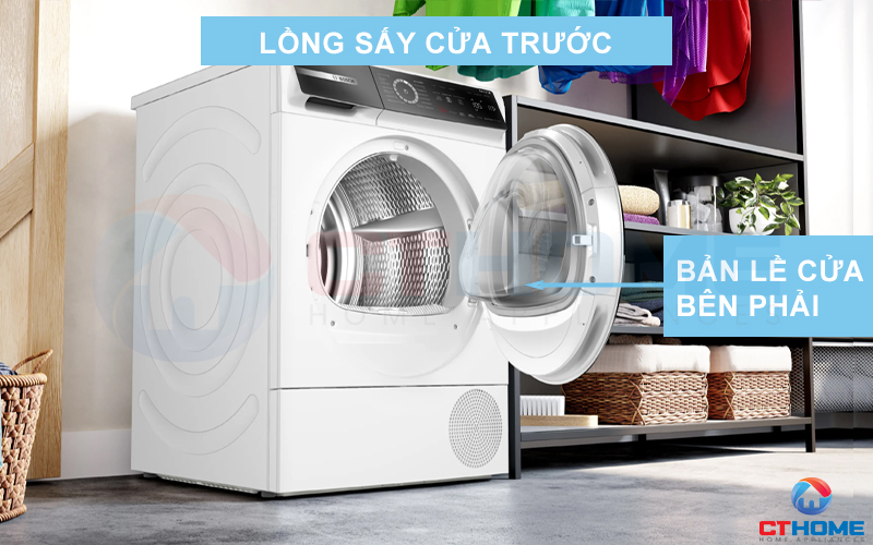 MÁY SẤY BOSCH SERIE 8 WQB246C40 HEATPUMP 9KG 3