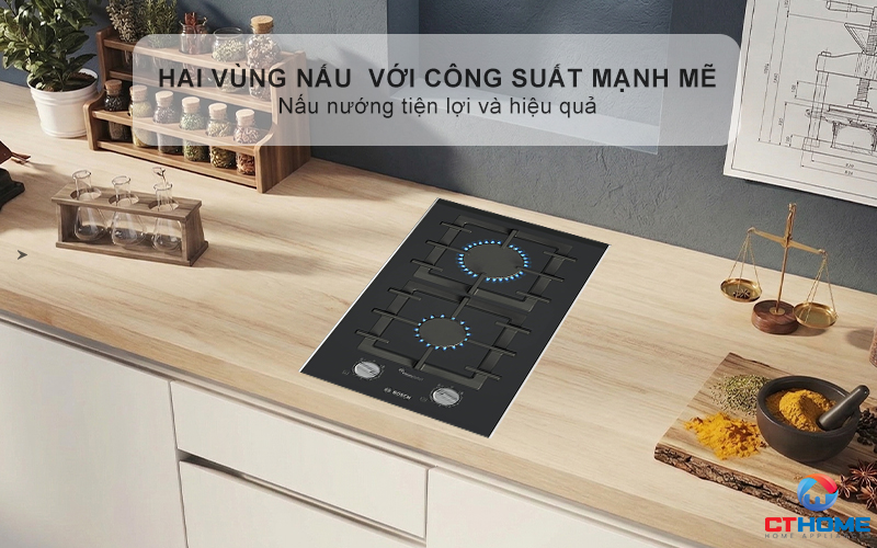 BẾP GAS 2 VÙNG NẤU BOSCH PRB3A6I40 MÀU ĐEN SERIES 8 3