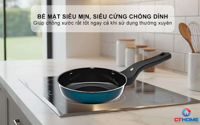 CHẢO RÁN WMF FUSIONTEC FRYING PAN 20CM COMPACT PETROL 0517385290 3