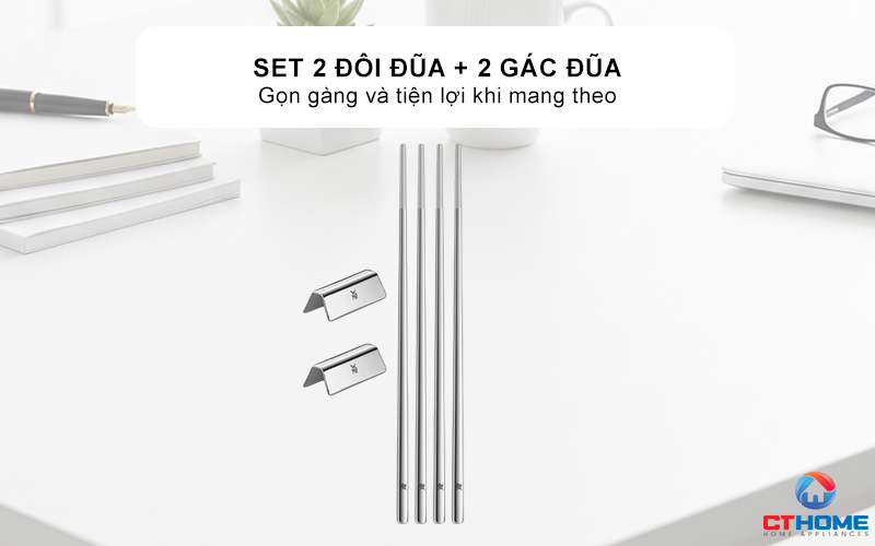 BỘ ĐŨA THÌA WMF CHOPSTICKS SET NUOVA 4 CHIẾC 2 CẶP 1292106042  3