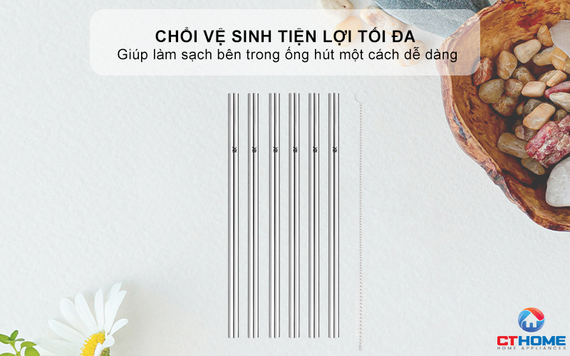 BỘ ỐNG HÚT WMF BARIC STRAW CROMARGAN 6CS, STRAIGHT WITH CLEANING BRUSH H18CM 0608976040 5