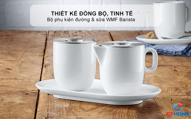 BỘ 2 HŨ ĐỰNG ĐƯỜNG VÀ SỮA WMF BARISTA SUGAR & MILK SET 2PCS 0695899440   1