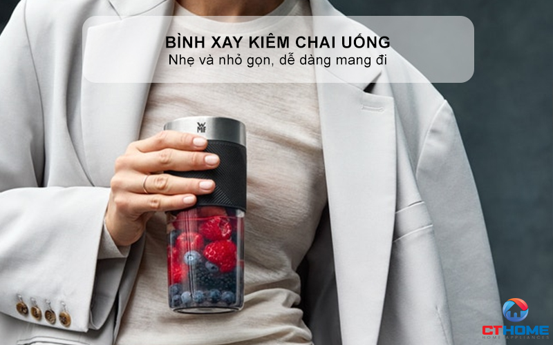 MÁY XAY SINH TỐ CẦM TAY WMF MIX ON THE GO BLACK EU VERSION 0416700011 5